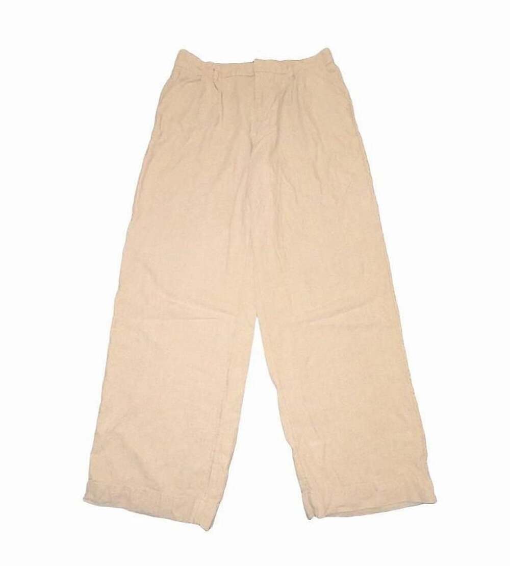 A New Day Women’s Size 12 Linen Blend Beige Wide Leg Pull On Pants Coastal